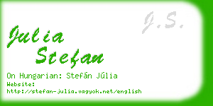 julia stefan business card